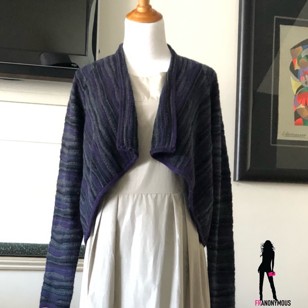100% Cashmere Drape Front Cardigan